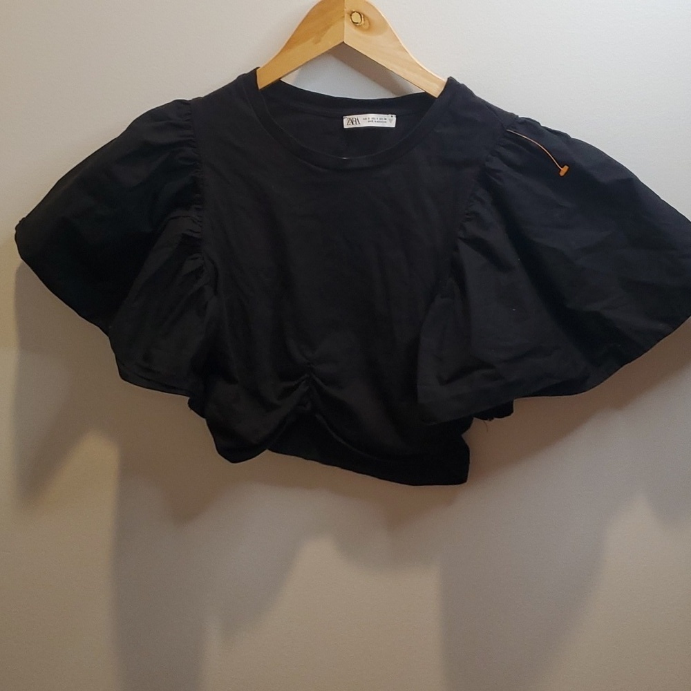 Zara Black Crop Top Size S (49)